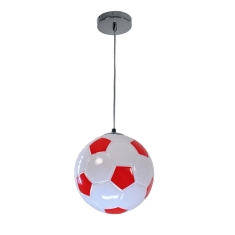 LAMPARA BALON SOCCER ROJO