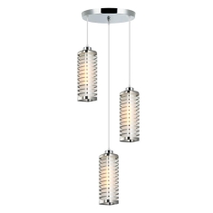 Candil Colgante Cuadrado Espiral 3 Luces