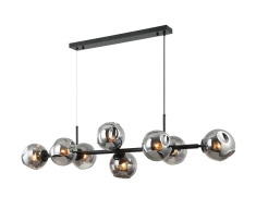 Lampara Colgante Vitage Tipo Atomo 8 Luces Negro