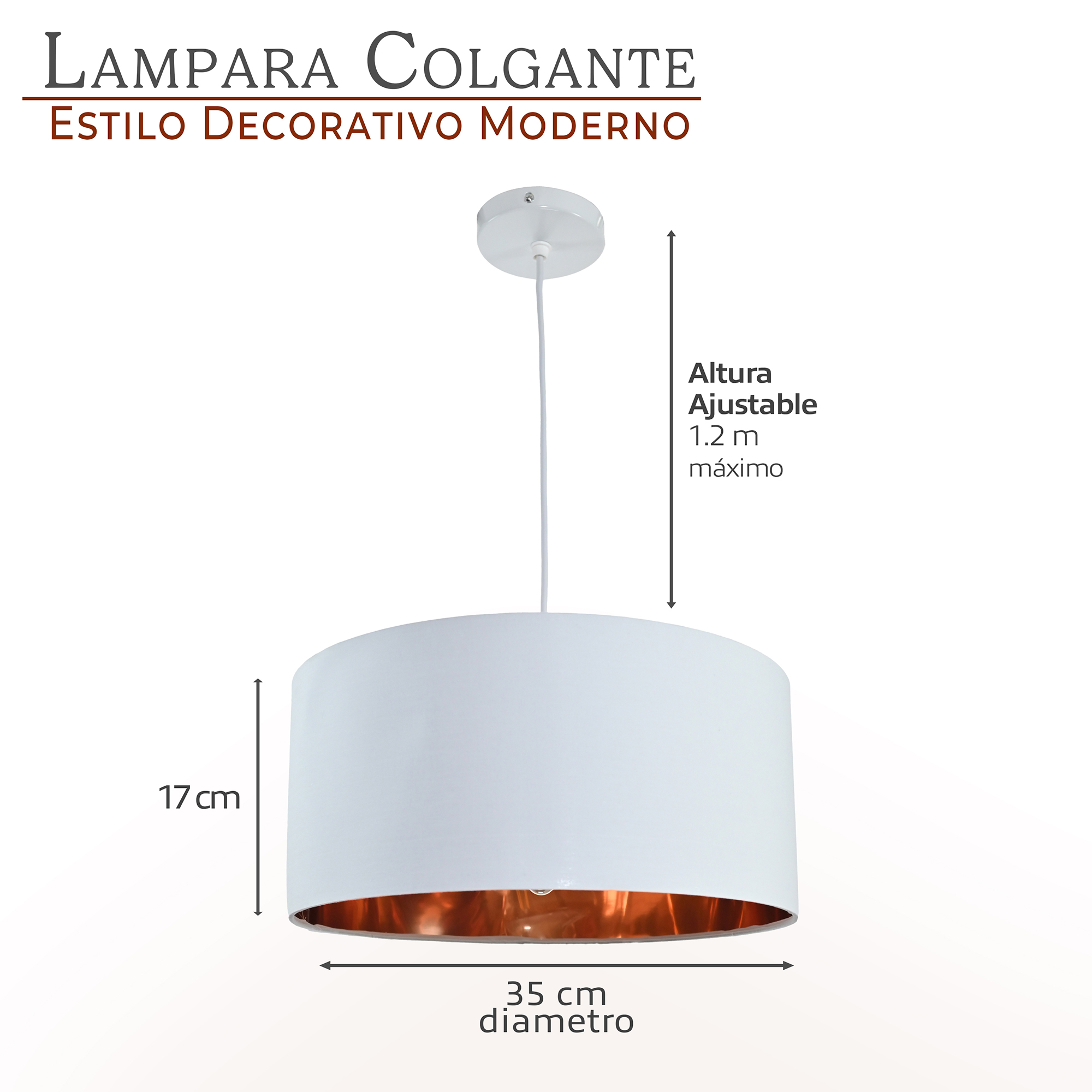 Lampara Colgante Decorativa Blanca Deydin / Lampara-Colgante-Decorativa-Blanca-Deydin-285792587507685.jpg