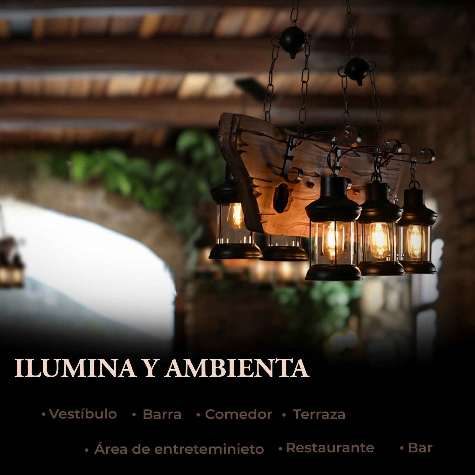 Lampara Colgante Vintage de Madera 6 Luces Dali / Lampara-Colgante-Vintage-de-Madera-6-Luces-Dali-722867846128067.jpg