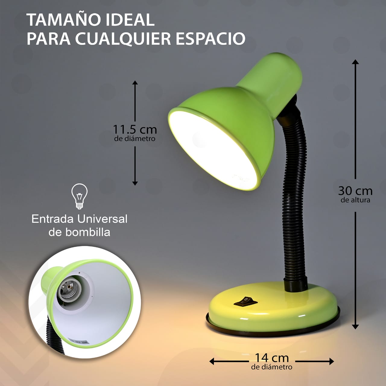 Lampara de Escritorio Flexible Chil Verde / Lampara-de-Escritorio-Flexible-Chil-Verde-512757042885561.jpg