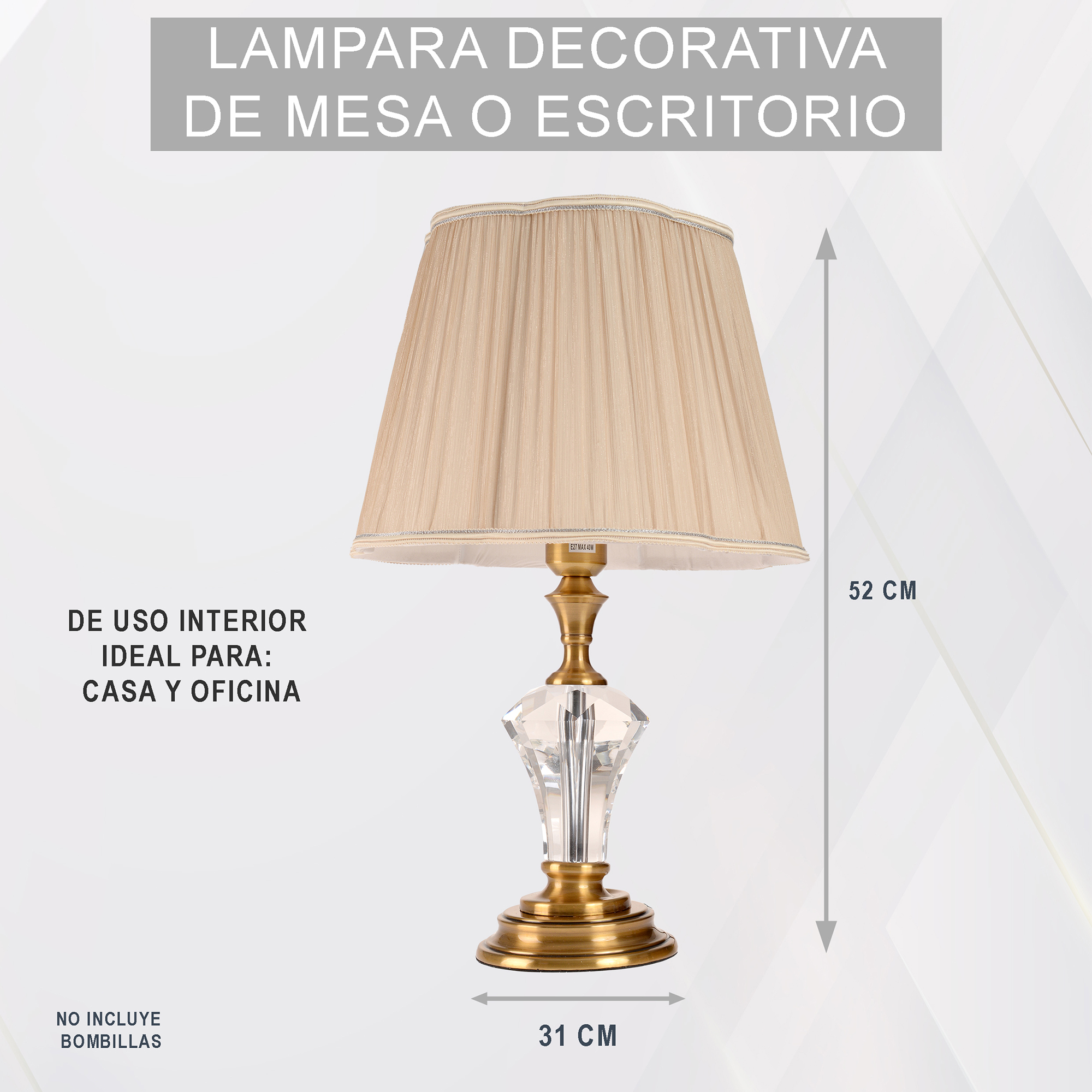 Lampara de Mesa Cristalina Luz Vic / Lampara-de-Mesa-Cristalina-Luz-Vic-186134599522529.jpg