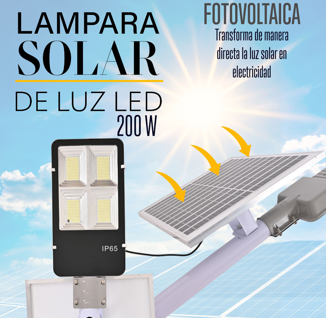 Lampara Suburbana De Led Con Panel Solar 200W / Luz-Led-Solar-200W-52574518883161.png