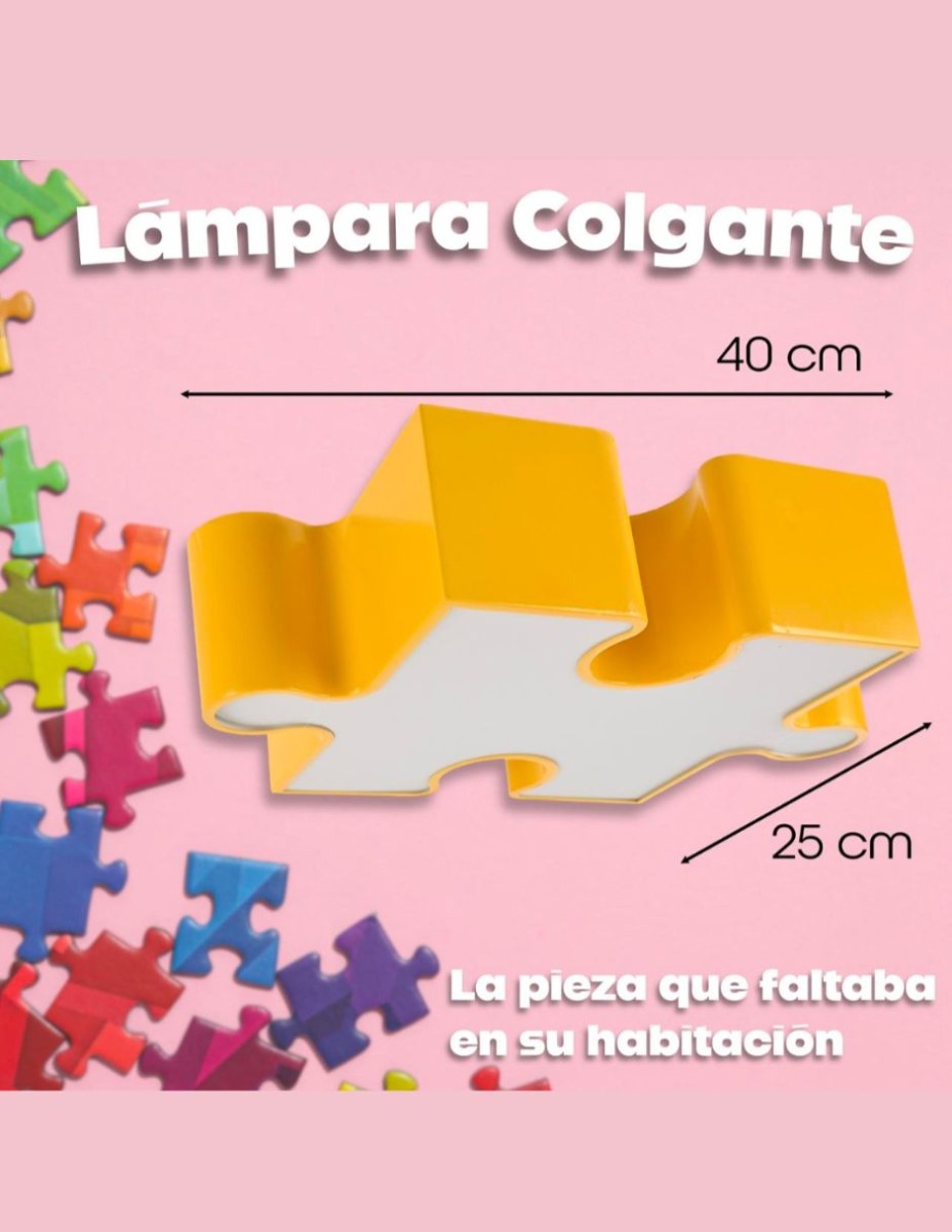 Lampara De Techo Rompecabezas Infantil / 