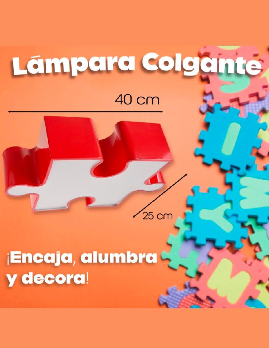 Lampara De Techo Rompecabezas Infantil / 