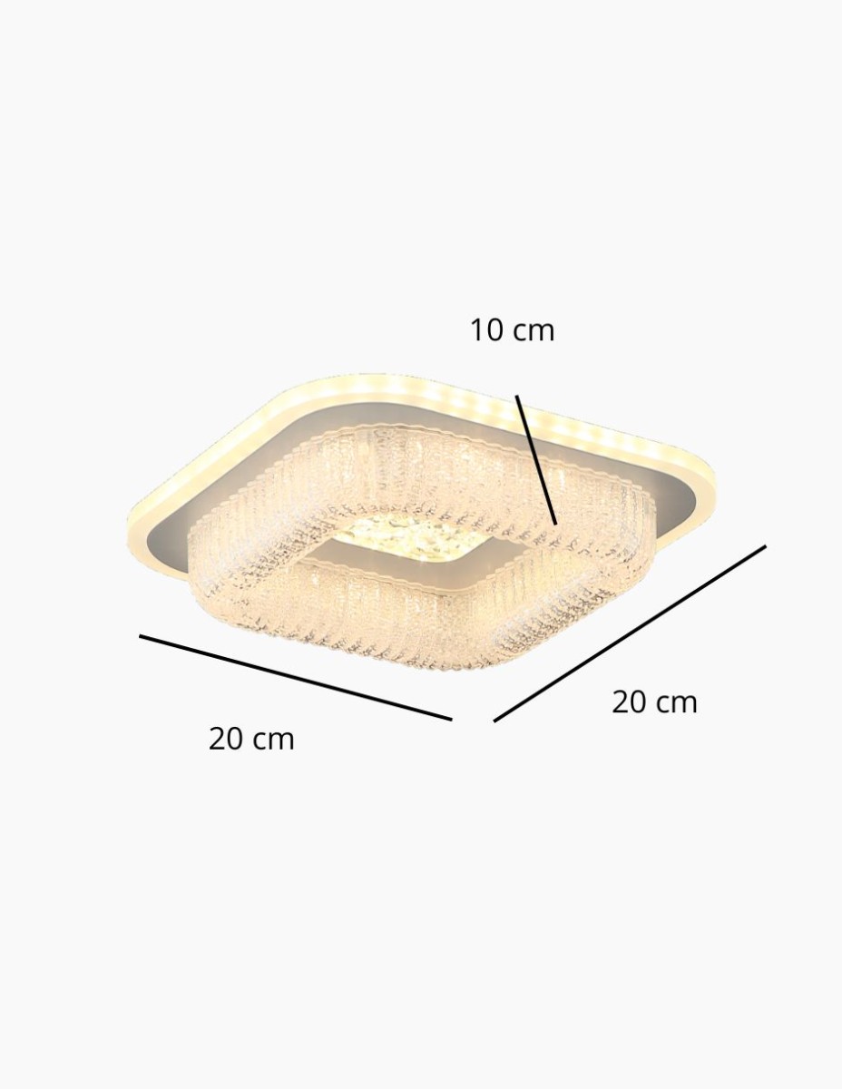 Plafon Cuadrado Dion 20 cm / 