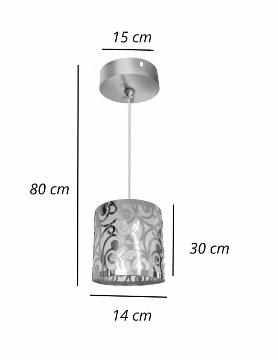 Lampara Colgante plateada Sora / 