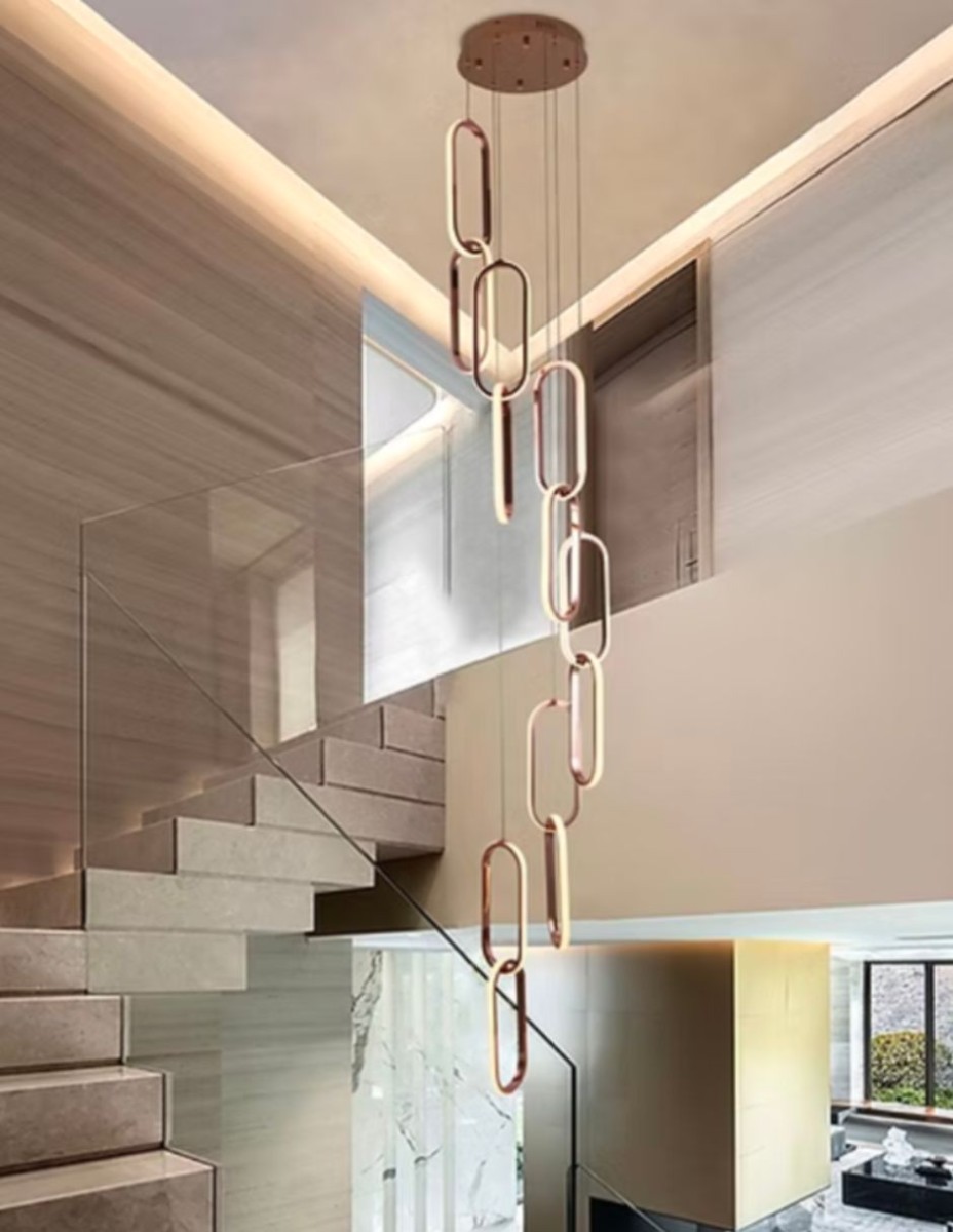 Candil Moderno Chain Oro Rosado / 