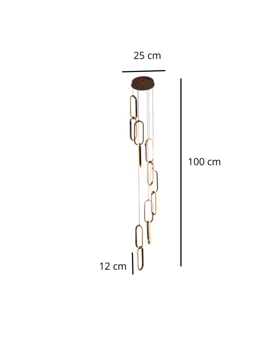 Candil Moderno Chain Oro Rosado / 