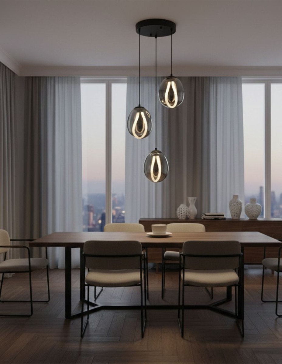 Candil Gota Ambar 3 Luces / 