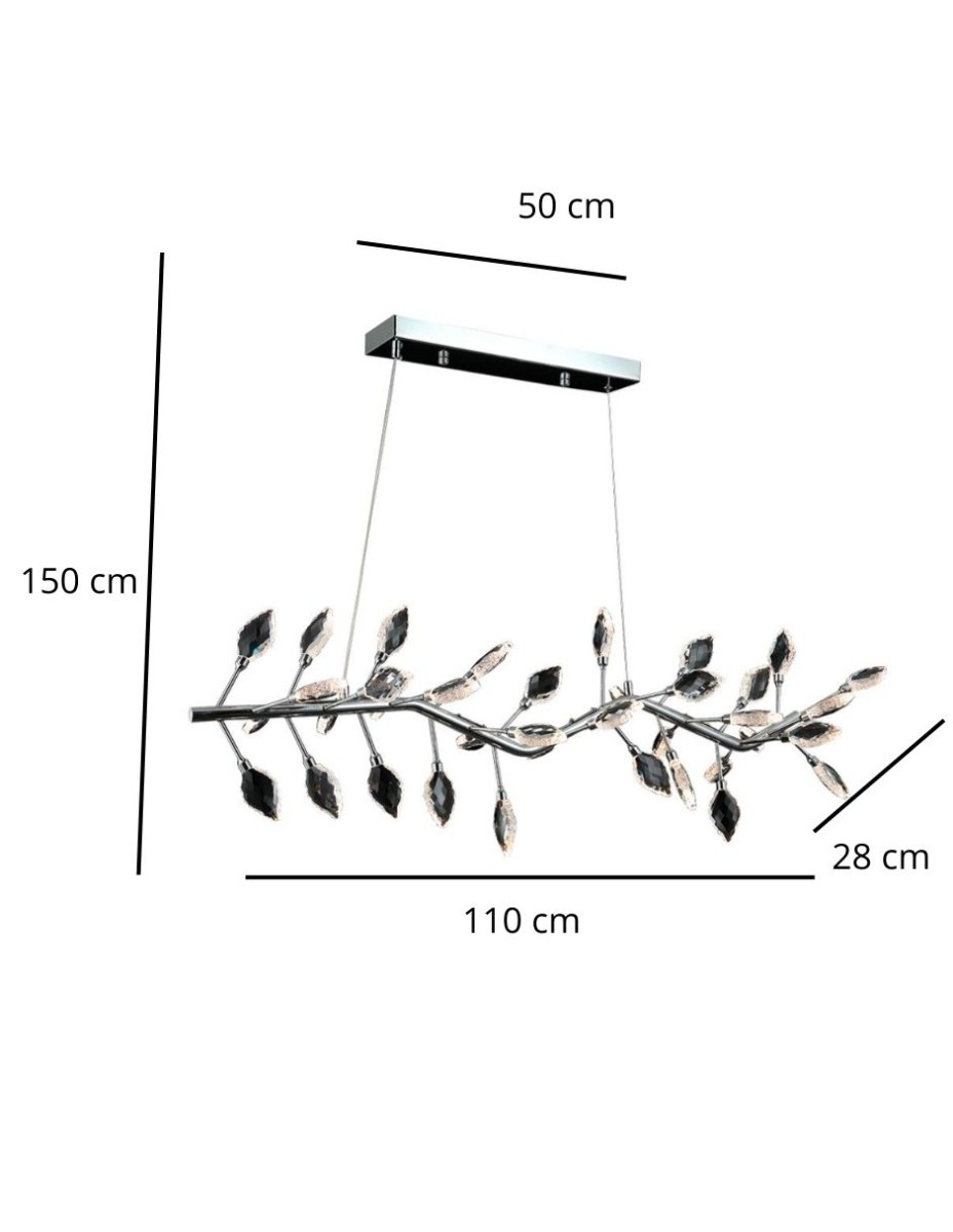 Candil Lirio De Cristal Chico / 