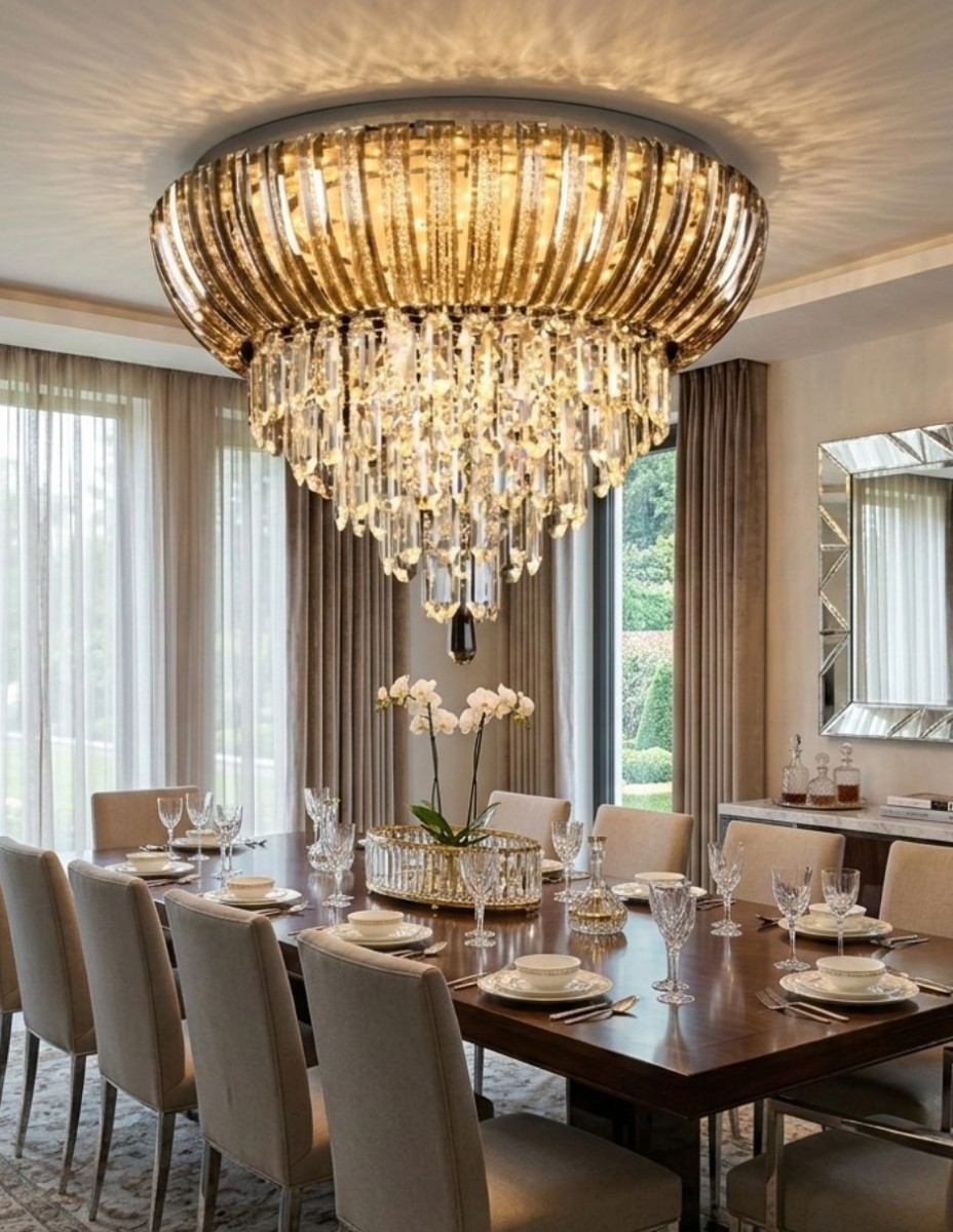 Candil Cascada De Cristal 186W / 